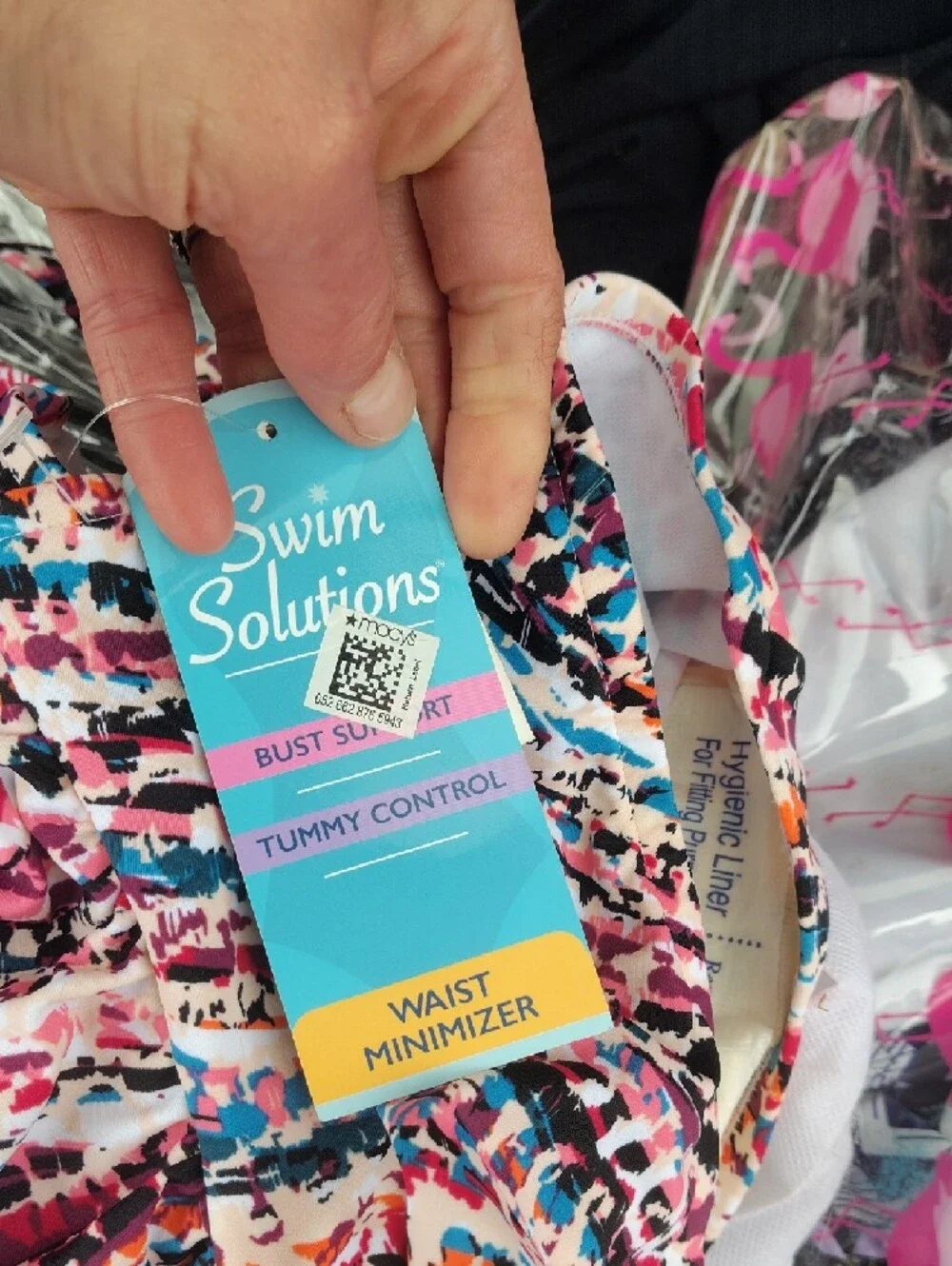 Swim Solutions Multicolor  One-Piece - Pink, Blue, Orange, Black - Picture 5 of 5